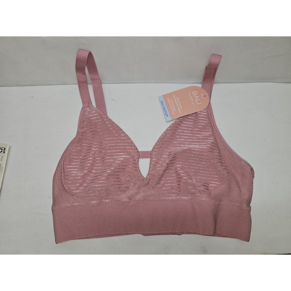 Bali Bra Womens Sm Pink Wirefree Full Coverage Lightly Lined Seamless Comfort
